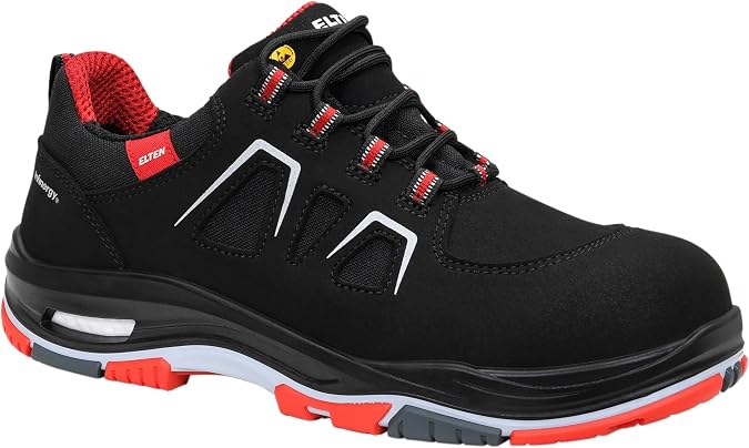 ELTEN Unisex's Alan Xxtp Black-red Low ESD S3s Industrial Boot