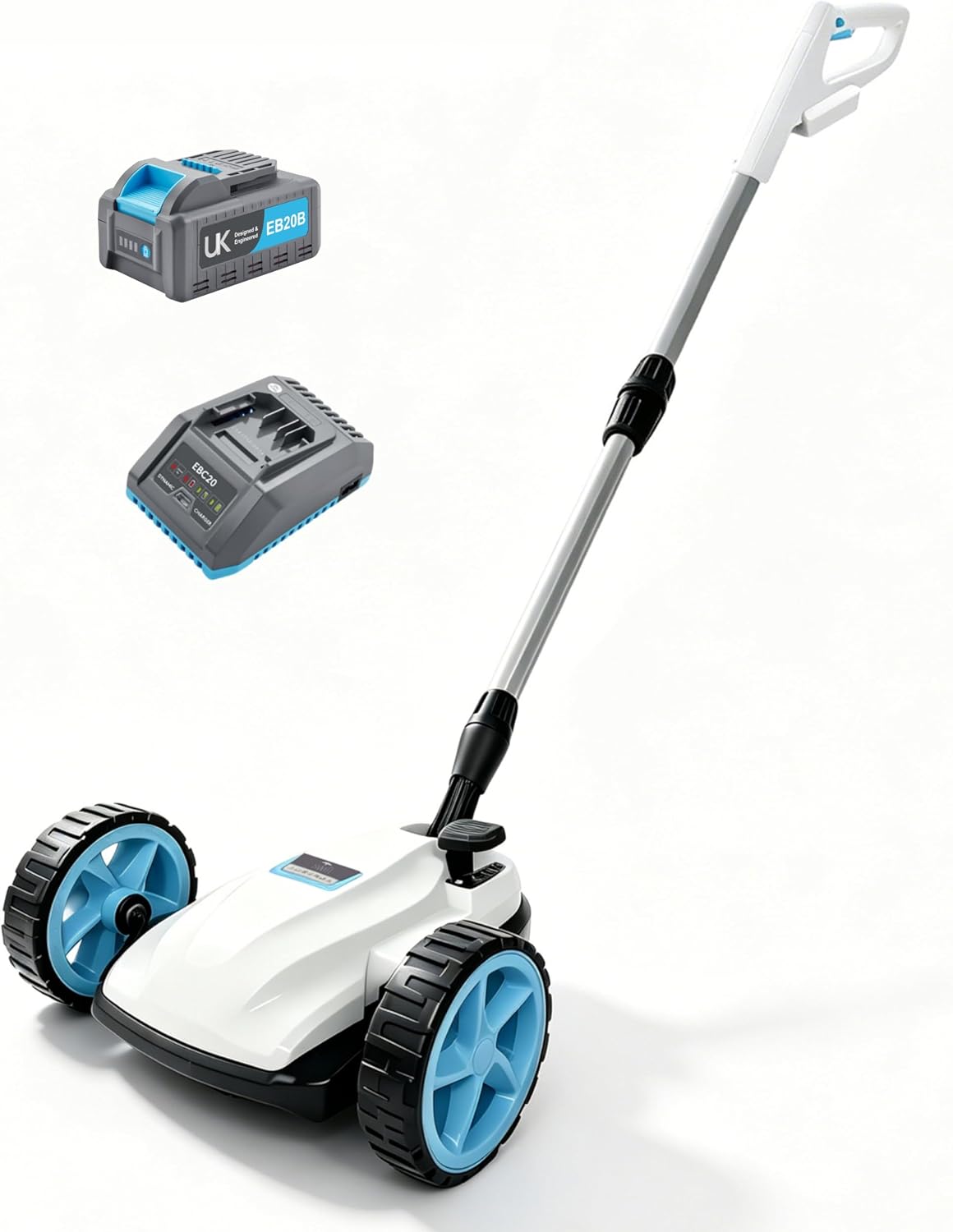 swift 40V 22cm Cordless Brushless Small Lawnmower, Lightweight and Compact, with Super-Mulching blade (Battery & Fast Charger Included)