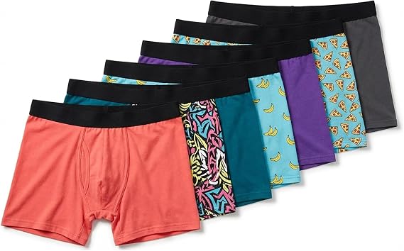 A Weeks Worth Premium Mens Underwear - Moisture Wicking and Breathable Boxers for Men - Mens Boxer Briefs 7 Pack
