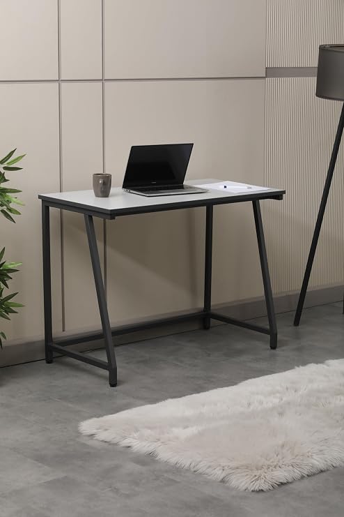 Arpelia Çalışma Masası 100x50x73 (Lava - Gri - Kenarları Antrasit Bantlı)