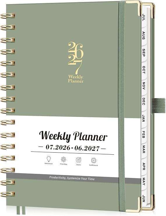 Academic Planner 2026-2027, Weekly and Monthly, Hardcover, A5 (5.7" x 8.3")