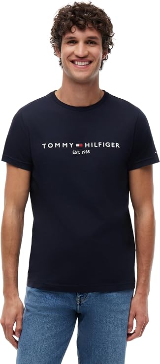Tommy Hilfiger Core Tommy Logo Men's Short-Sleeved Round Neck T-Shirt