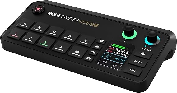 RDE RDECaster Video S Podcast Video Switcher and Audio Interface Multi-Camera, 4 x Video Inputs (HDMI and USB), 1080p60, Multi-Source Scenes