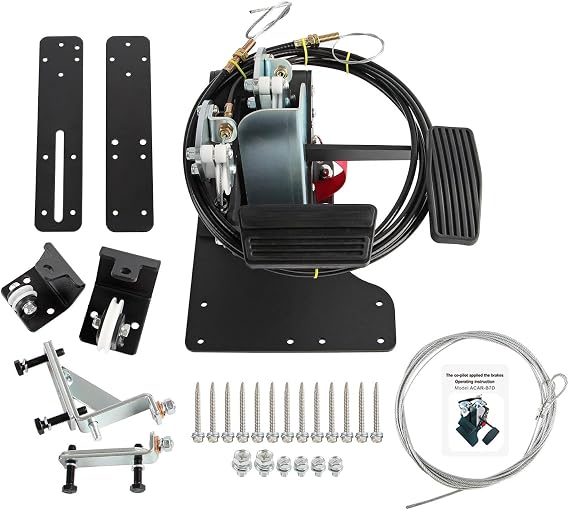 Dual Control Pedal for Right Hand Drive Conversion, Passenger Side Universal Brake & Gas Pedal Kit for Instructors Car Driver Education Training Vehicles Replace ACAR-B7D With Installation Instruction