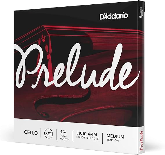 D'Addario Prelude Cello String Set 4/4 Scale, Medium Tension | Prelude cello strings deliver warm tone, durable steel core construction and reliable student performance.
