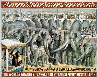 Wallhogs Buell Barnum & Bailey 1895 Elephant Glossy Poster 19x24