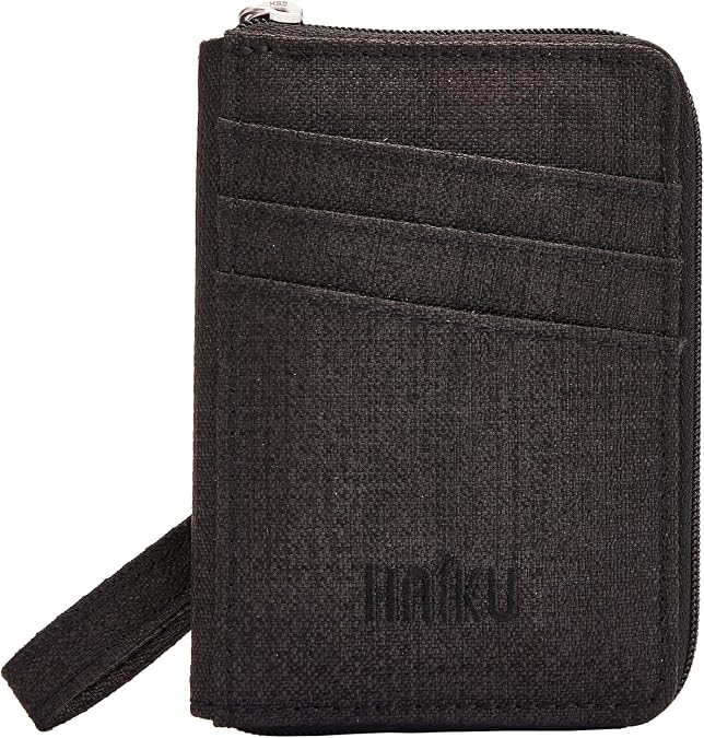 HAIKU Sprout Wallet, Lightweight Wristlet Wallet with Zippered Pouch, RFID Pockets, and Removeable Wrist Strap