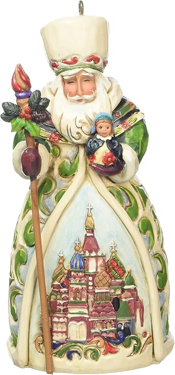 Enesco 4022942 askı, Rus Noel Baba, yapay reçine, 12,5 cm