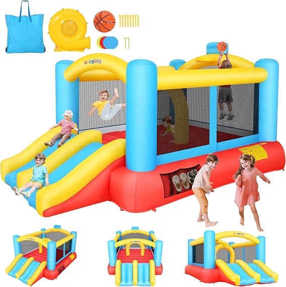AKEYDIY Bounce House, Inflatable Bounce House for Kids 3-10, Bouncy House