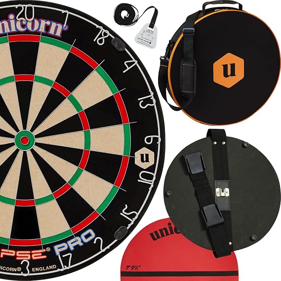 Unicorn On Tour Portable Dartboard System Including Eclipse Pro Dartboard