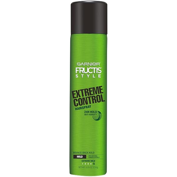 Garnier Fructis Style Control Anti-Humidity Hairspray, Extreme Hold, No Color, Fruit, 8.25 Oz