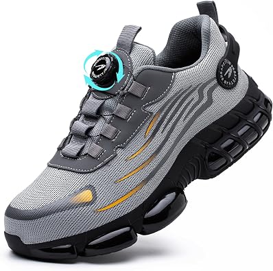 Work Shoes Safety Shoes Men Women Steel Caps Anti-Smashing Light Sporty Breathable Self-locking Quick Lock Fashion Protective Shoes 36-46 EU