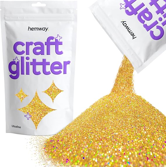 Hemway Craft Glitter Gold Holographic 100g Ultrafine Glitter
