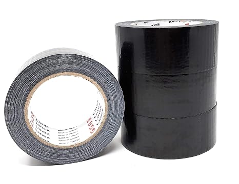 Linex Black Duct Tape, Heavy Duty, Residue Free, 1.88 Inches by 43.75 Yards, 175 Yard Total