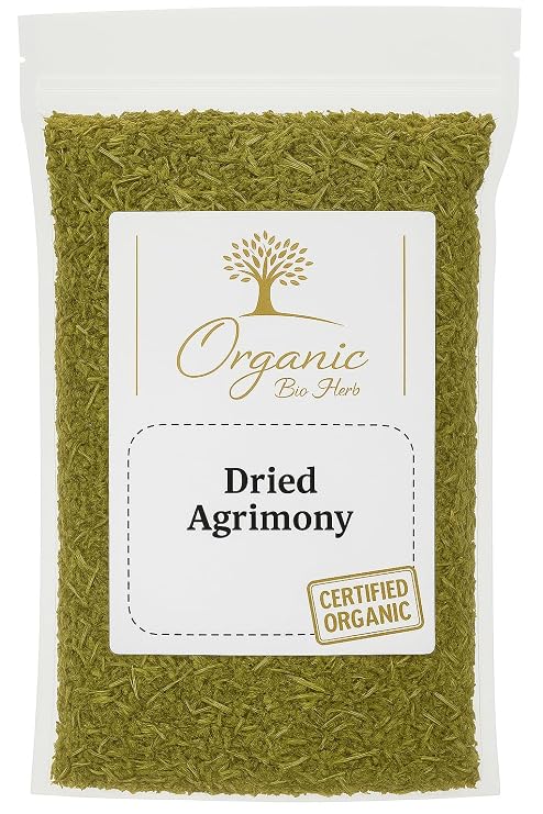Organic Bio Herbs-Organic Dried Agrimony (Agrimonia eupatoria) 6 Oz Natural, 100% Organic Loose Herb, Ideal for Herbal Tea, Tinctures & Wellness Remedies