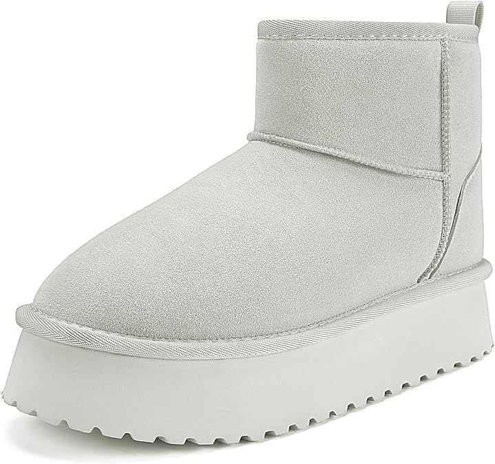 Mishansha Womens Snow Boots Winter Warm Ankle Suede Booties Size 6-10.5