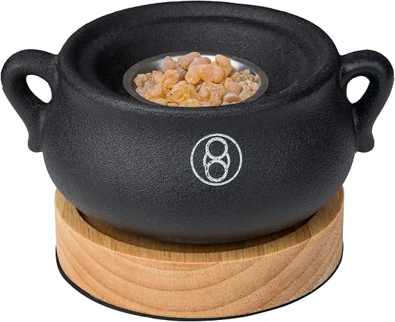 Electric Incense Burner, Oud Bakhoor Burner, Frankincense Resin Burner (Charcoal Free Quick How-to) Instead of Charcoal Incense Burner, Made Easy, No Open Flame, Safer. Timing 1-5 Hours.