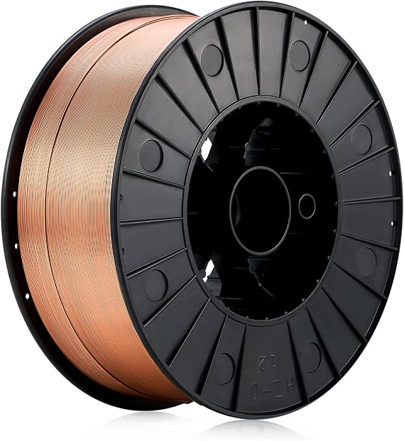 OMTech ER70S-6 Carbon Steel Welding Wire, 0.047" Diameter MIG Welding Wire for Laser Welder with Strong Spool, 44 Pound Multipurpose Weld Wire for Low Splatter & All Position Welding