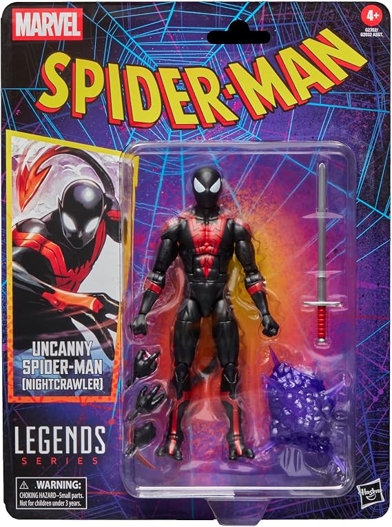 Marvel Legends Serisi Uncanny Spider-Man (Nightcrawler), Retro Çizgi Roman Aksiyon Figürü