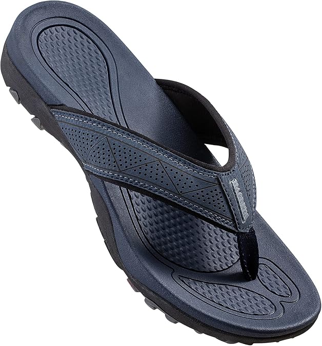 HAOLIRA Mens Leather Flip Flops with Arch Support Comfortable Cushion Thong Sandals Lightweight Waterproof Outdoor Summer Beach Pool Shoes