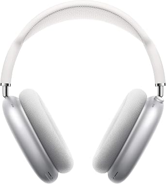 Apple AirPods Max Wireless Over-Ear Headphones, Active Noise Cancelling, Transparency Mode, Personalized Spatial Audio, Dolby Atmos, Bluetooth Headphones for iPhone Silver