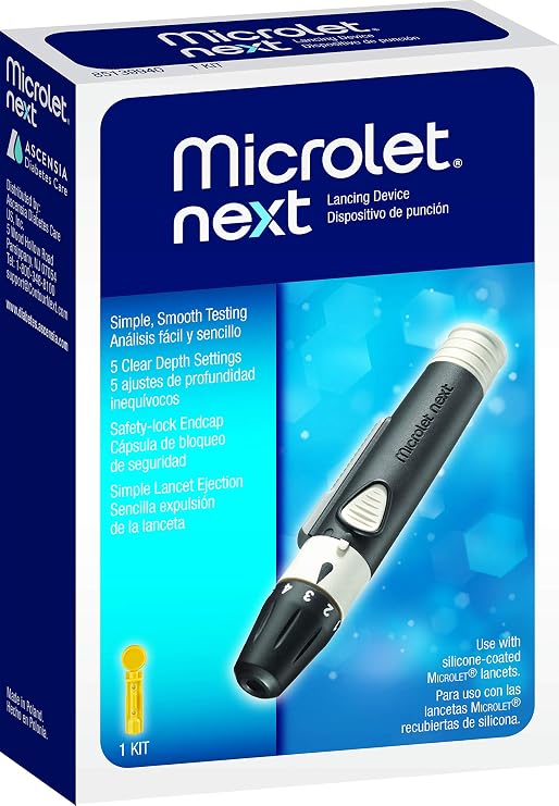 Ascensia MICROLET NEXT Adjustable 5 Depths Lancing Device for Diabetes