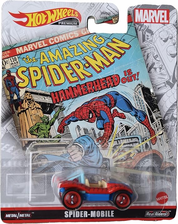 Hot Wheels Spider Mobile: 1/64 Scale Diecast Spider-Man Car for Kids, Boys