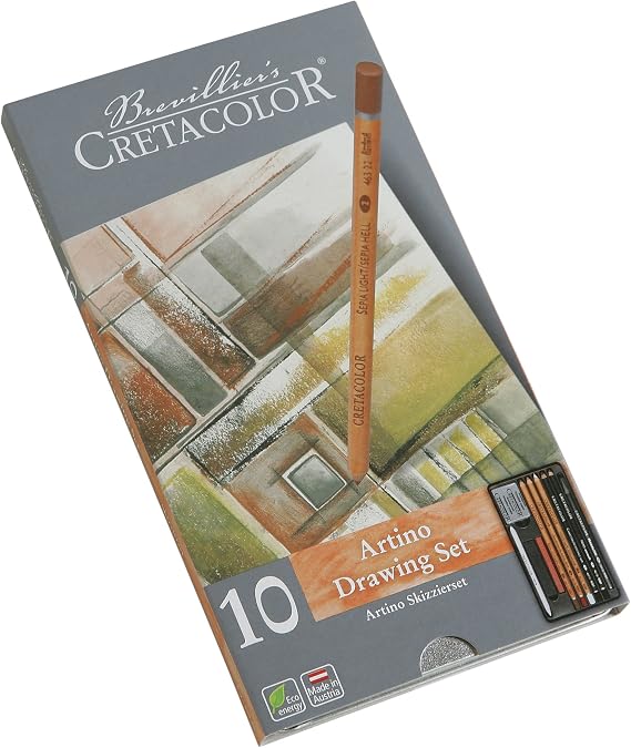Cretacolor Artino Sketching Set (Basic Drawing Tin Set of 10)