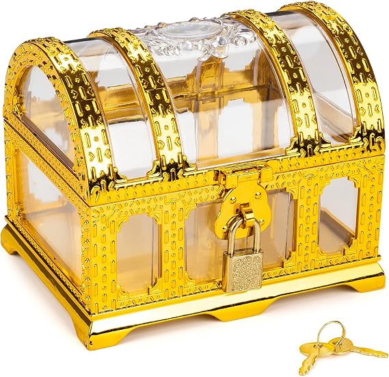 Kids Pirate Treasure Chest,Teacher's Favorite Treasures Collection Storage Box,Treasure Chest Toys for Classroom