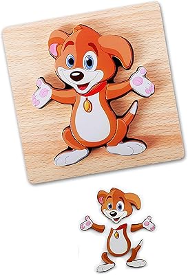 Wooden Educational Jigsaw Toddler Puzzles - Toddler Preschool Game Kids Learning Toy - Learn Color & Shapes - Driddle