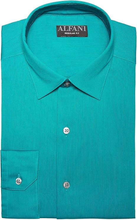 Alfani Mens Regular Fit Office Wear Button-Down Shirt