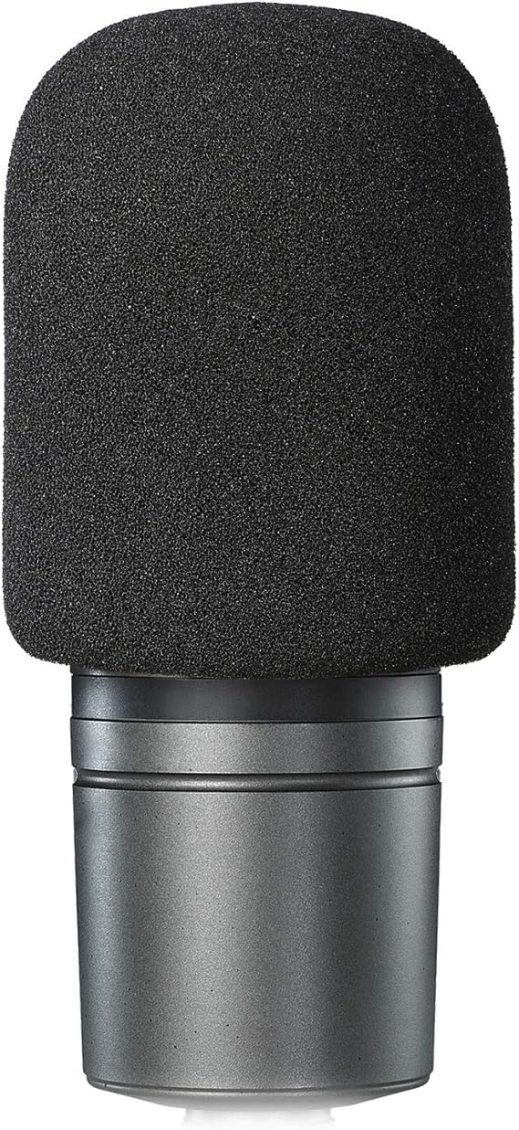 SUNMON Windscreen Foam Cover, Windscreen Pop Filter for Audio-technica AT2020 Condenser Studio Microphone,Compatible with AT-2035 AT-2050 ATR2500 ATR2500X AT-4040 Microphones,(Black)