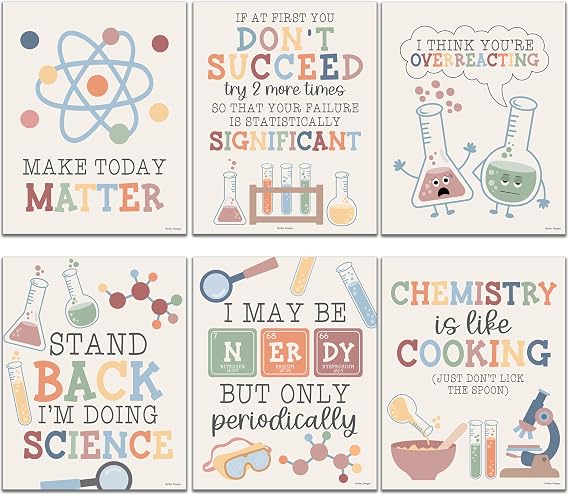 6 Science Posters for Classroom Decor Inspirational and Fun