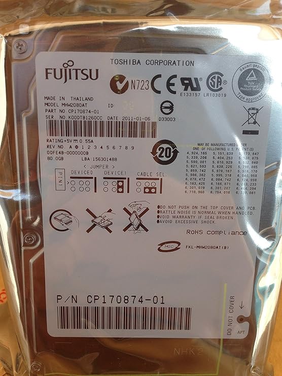 Fujitsu MHW2080AT 80GB UDMA/100 4200RPM 8MB 2.5" IDE Hard Drive