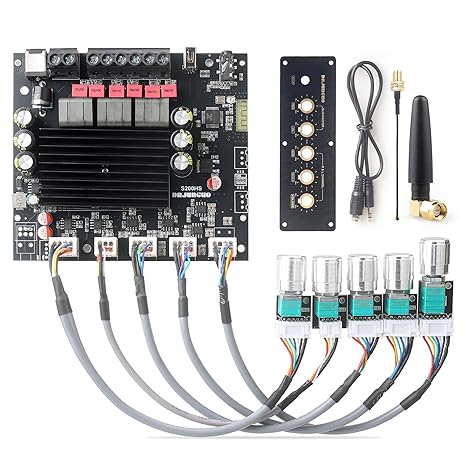 100W+100W+200W Power Amplifier Board, TPA3221 Chip with BluetoothAUX and USB Inputs, 2.1 Channel Audio Power Amplifier (S200HS-W)