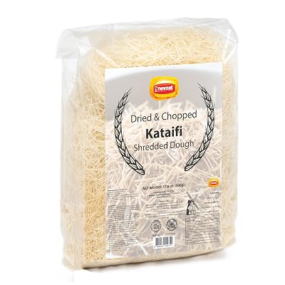 Nevzat Premium Chopped Dried Kataifi 500g 17.6 oz - Shredded Fillo, Kadayif Pastry, Ingredient for The Viral Dubai Pistachio Chocolate Bar, Shredded Dough, Kunafa Dough 1.1lb
