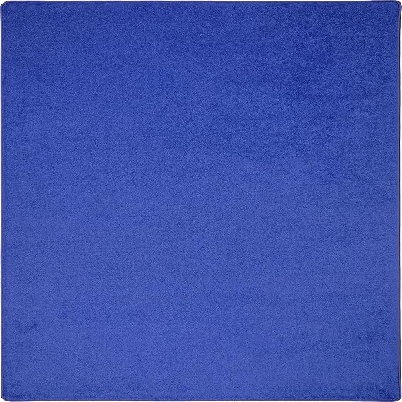 Joy Carpets Endurance 6' x 6' Square Solid Colored Area Rug in Royal Blue
