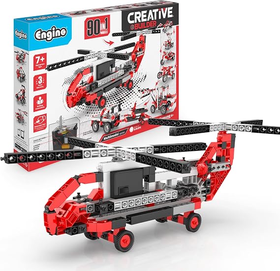 Engino- Inventor STEM Toys, 90 Motorized Models, Building Toys for Kids 7+, Engineering Kit, Stem Projects, Learning & Education Set, Gifts for Boys & Girls