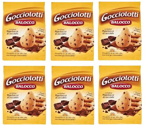 Balocco Gocciolotti Biscuits with Chocolate Drops 700 g Pack of 6
