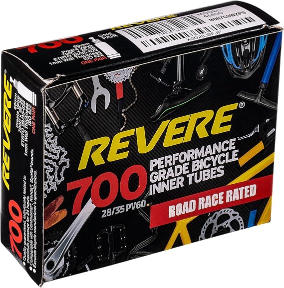 2-Pack of Black 700c x 28-35 Presta Valve Premium Bicycle Inner Tubes. Free Replacement if it Ever goes Flat do to Manufacturer Defects.