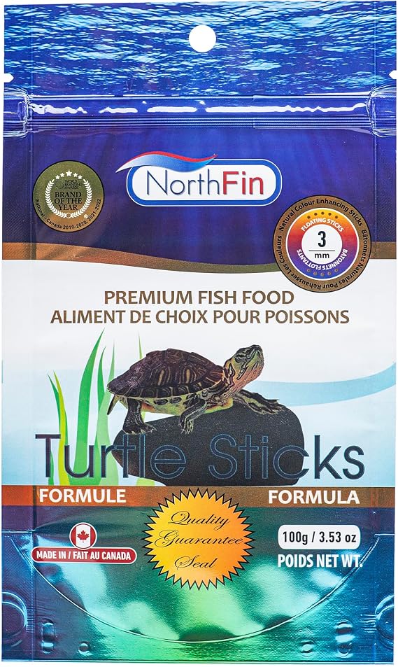 Northfin Turtle Sticks Fish Food 3mm, 3.5 oz (100 g)