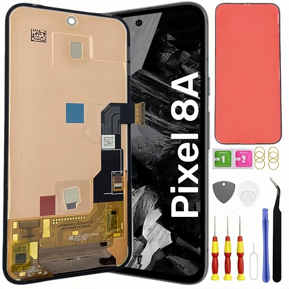 AMOLED for Google Pixel 8A Screen Replacement with Fingerprint
