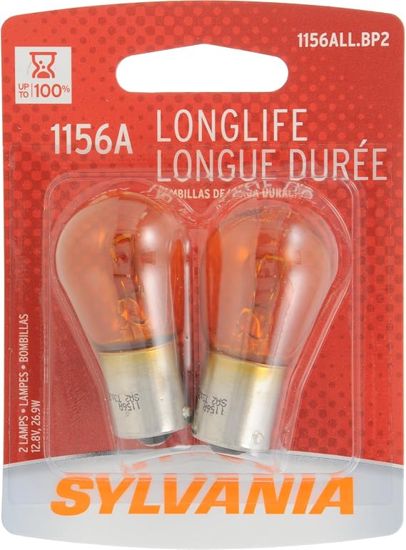 SYLVANIA 1156A Long Life Miniature Bulb, (Contains 2 Bulbs)