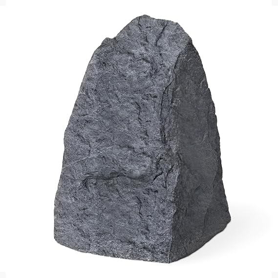 Algreen Faux Rock Cover, Decorative Accent for Garden & Landscaping, Warm Gray - Realistic Outdoor Hideaway for Pipes, Wells, Cable Boxes & Sprinkler Valves | Dark Granite Finish, Rectangular Design, 18 in W x 16 in D, Weather Resistant, Hides Wells Pipes Valves