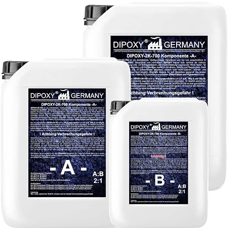 6 kg Epoxy Resin 2K Resin with Hardener EP Laminating Resin in Professional Quality Crystal Clear and Low Odour Casting Resin Epoxy UV Rod for Wood Table Floor Aquarium Terra Mould Making Fibreglass Dipoxy-2K-700