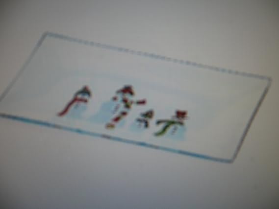Pampered Chef Snowmen Rectangle Platter