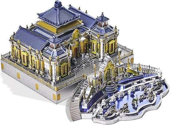 Piececool 3D Metal Puzzles, The Old Summer Palace Chinese Traditional Architecture Building Models Kit to Build for Adults Brain Teaser 3D Puzzle Gift Home Decor DIY Crafts - 358 PCS