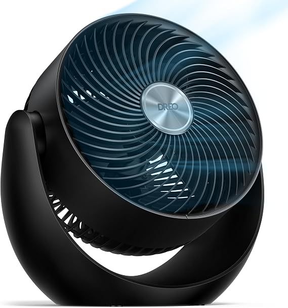 DREO 11" Whole Room Air Circulator Fan: 40ft Strong Airflow, 28dB Quiet, 120 Tilt, 3 Speeds