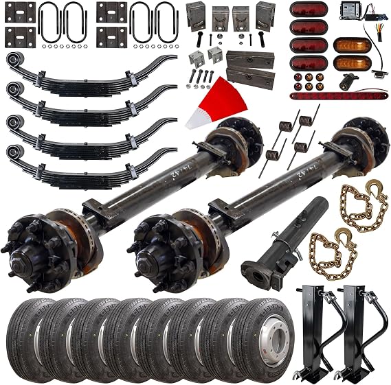 The Trailer Parts Outlet - 15,000 lb TK Tandem Axle Gooseneck Trailer Kit - Hydraulic Brake - 30K Capacity (Complete Original Series), Complete Trailer Kit / 74/42