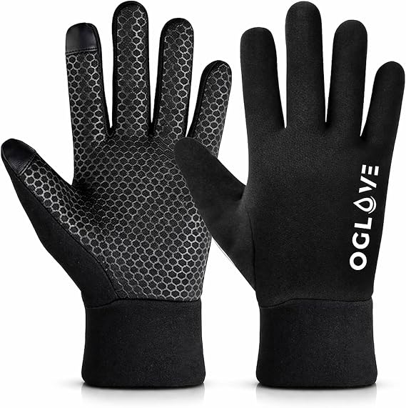 OGLOVE Waterproof Football Field Gloves for Adults – Thermal Sports Gloves with Anti-Slip Grip and Touchscreen Fingertips for Football, Rugby, Running and Cycling